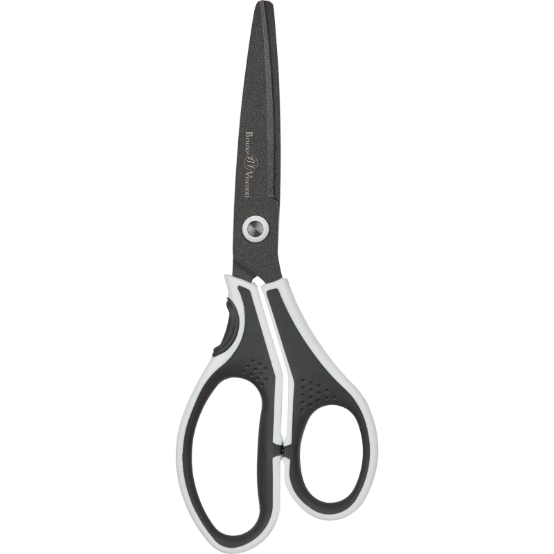 Ножницы Bruno Visconti FINECUT 210мм, тефл.покр,прорезин. ручки,ч/б,60-0026