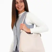 Сумка - мешок женская TEXTURA, на молнии, 32&times;11&times;32 см, бежевая