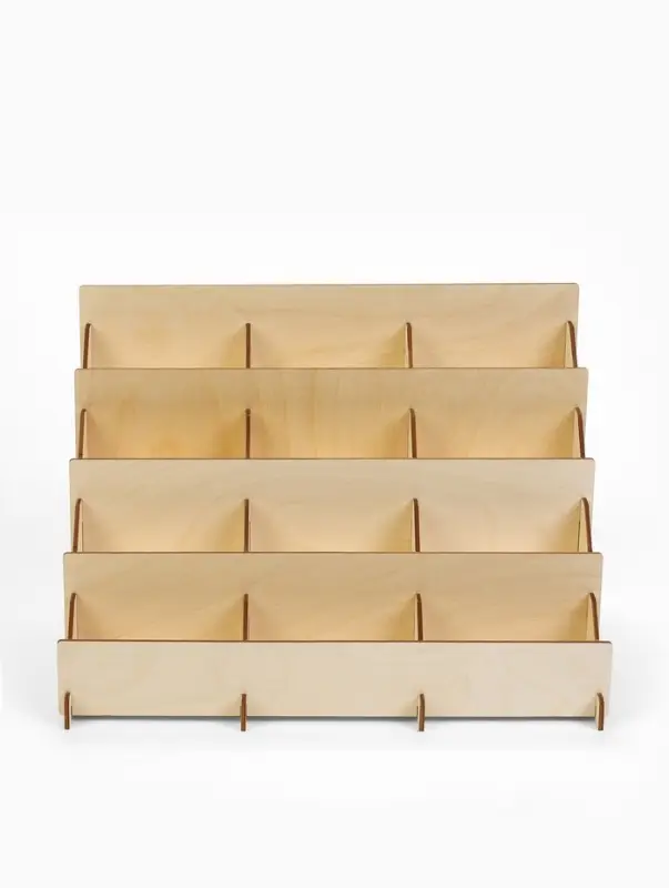 Подставка под открытки 12 ячеек по 10.8 см, 34.5&times;23&times;25 см, толщина 3 мм, бежевая