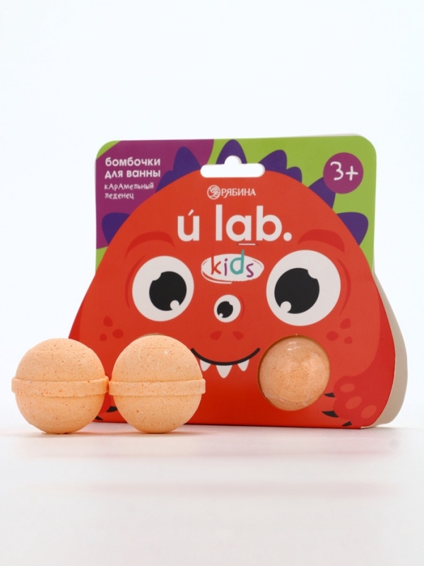 Бомбочки для ванны Бомбочки для ванны "Монстрики", 2 x 40 г, аромат карамельный леденец