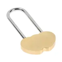 Замок навесной ТУНДРА Сердечко двойное, сувенирный, цвет золото