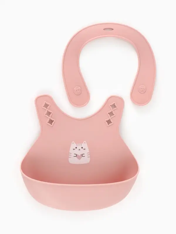 Нагрудник детский, светло-розовый