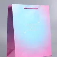 Пакет подарочный "Только начинается" ламинированный 26 х 12 х 32 см