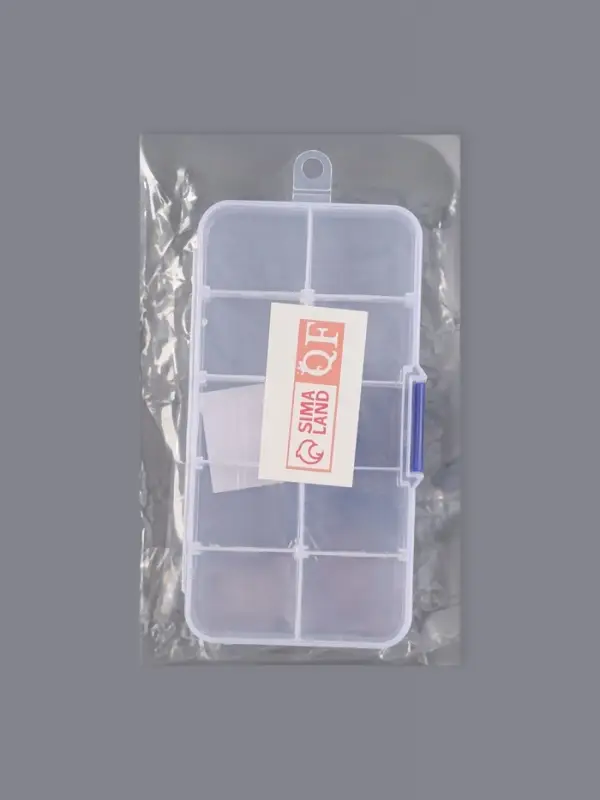 Органайзер для хранения мелочей, с подвесом, 10 ячеек, 13×7×2.2 см, прозрачный