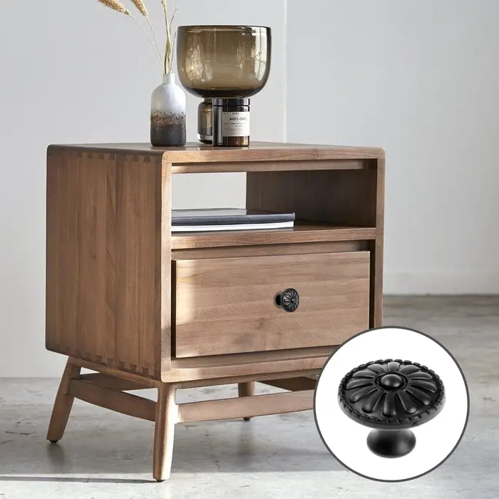 Ручка-кнопка ТУНДРА РК205, цвет черный Ручка-кнопка ТУНДРА РК205, цвет черный