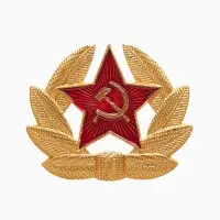 Значок &laquo;Кокарда&raquo;, Советской армии, красный в золоте