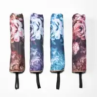 Зонт механический &laquo;Воздушные пионы&raquo;, эпонж, 4 сложения, 8 спиц, R=48/55 см, d=96 см, МИКС