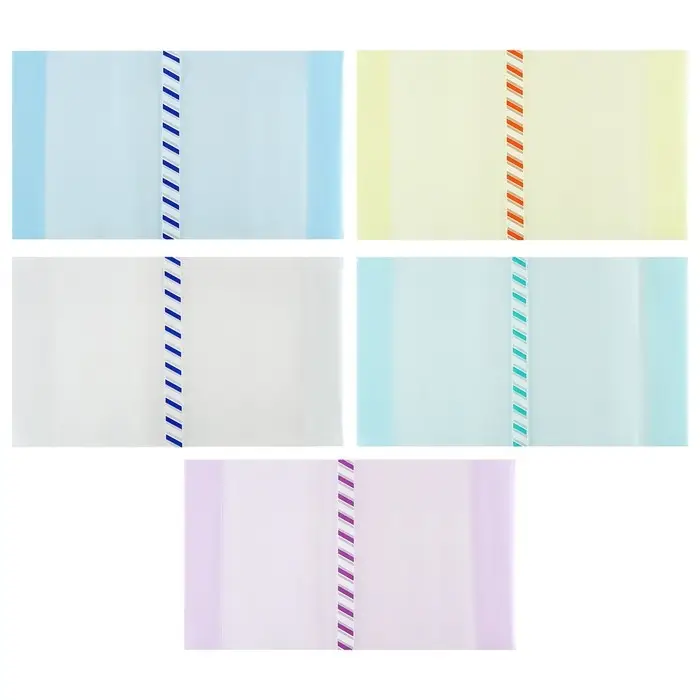 Набор обложек ПЭ 5 штук, 240&times;430 мм, 200 мкм, для прописей и рабочих тетрадей, универсальная, с закладкой, МИКС