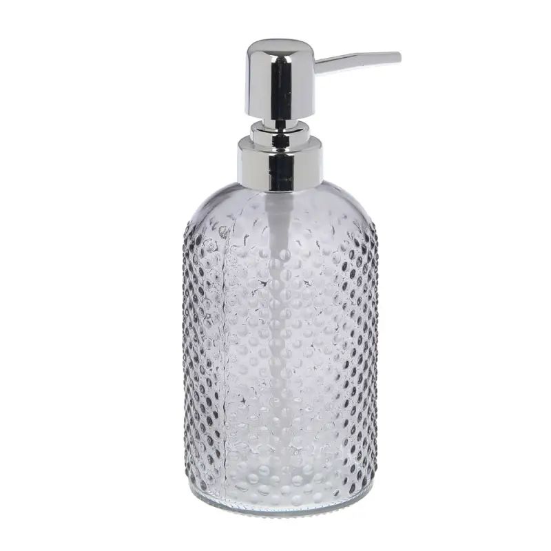 Диспенсер для жидкого мыла тм VETTA Асти, 350мл, стекло + АБС, 7,5x7,5x18,5см