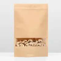Пакет Zip - lock Крафт с прямоугольным окном 18&times;26 см