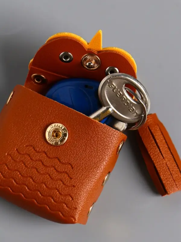 Брелок кожзам с карабином, с кистью Брелок кожзам с карабином, с кистью "Сумочка. Сова" карамель 5,2х2,5х6 см