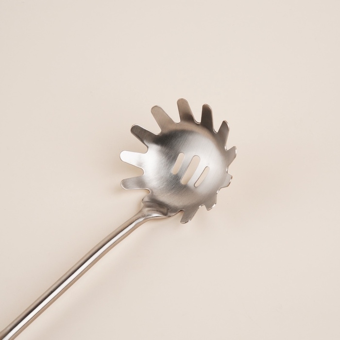 Ложка для спагетти Sima-Land Home 34х8,5 см, Рустик, цвет серебряный Ложка для спагетти Sima-Land Home 34х8,5 см, Рустик, цвет серебряный