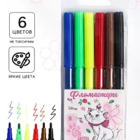 Фломастеры, 6 цветов, Коты