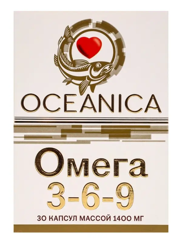 Омега 3‑6‑9 &laquo;Океаника&raquo;, капсулы 1400 мг, 30 шт.