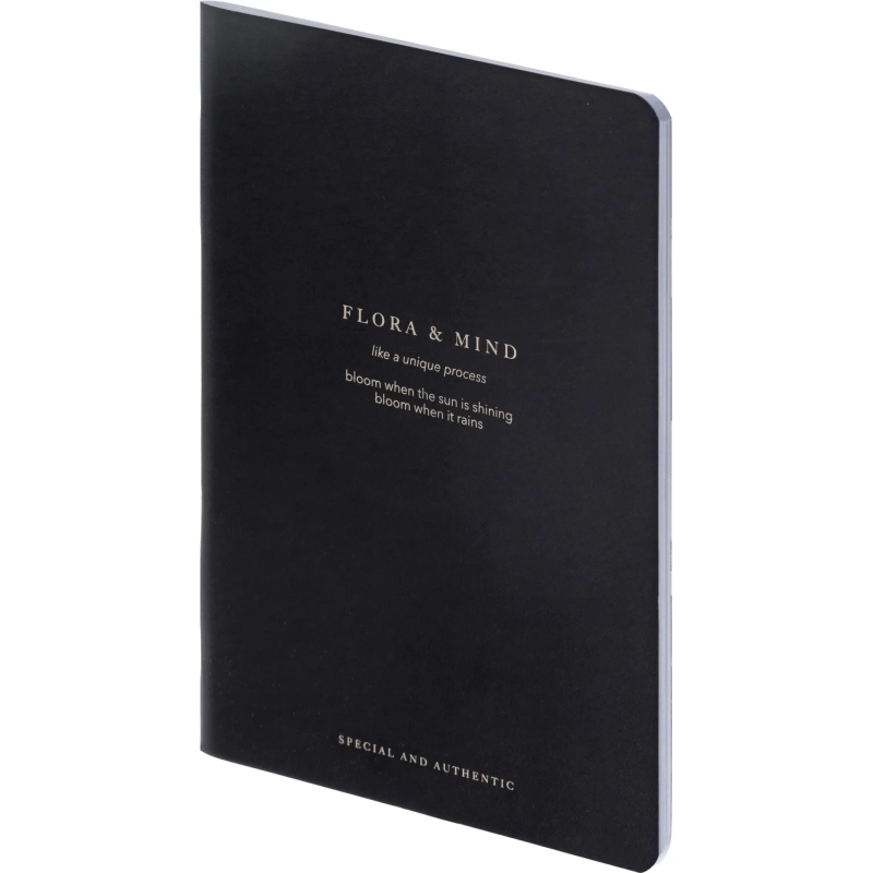 Тетрадь общая, BS, 150х210мм, 48л., клетка, скрепка. Flora, черный N4138