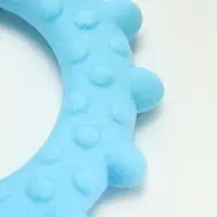 Плавающая игрушка для собак Пижон Premium &laquo;Кольцо с шипами&raquo;, 8 см, вспененный TPR, голубая