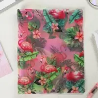Обложка для тетрадей и школьного дневника &laquo;Фламинго&raquo;, 34.7&times;21.1 см