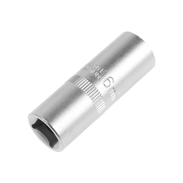 Головка свечная шестигранная ТУНДРА, под квадрат 1/2 Головка свечная шестигранная ТУНДРА, под квадрат 1/2", 16 мм, CrV