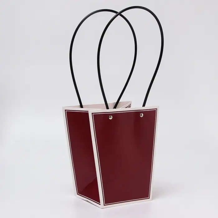 Сумка для цветов винная влагостойкая, 17&times;17 - 11.5&times;11.5 - 20 см 5