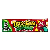 Жевательная резинка в пластинках с татуировками "ТАТУ-БУМ ЗОМБИ" ассорти 12,5гр Жевательная резинка в пластинках с татуировками "ТАТУ-БУМ ЗОМБИ" ассорти 12,5гр