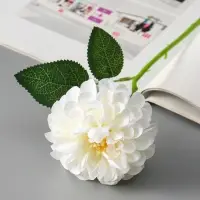 Цветы искусственные "Хризантема Амадея" d-9 см 46 см, белый