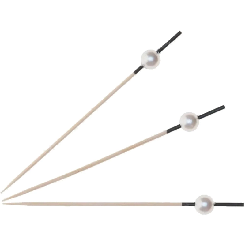 Пика Жемчужина Белая 12 см БАМБУК 100 шт/уп