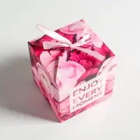 Коробка подарочная складная, упаковка, «Enjoy every moment», 12 х 12 х 12 см
