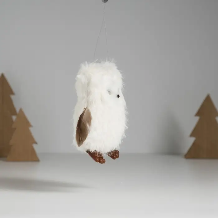 Интерьерная кукла текстильная &laquo;Совушка белая&raquo;, 5&times;8.8&times;10 см