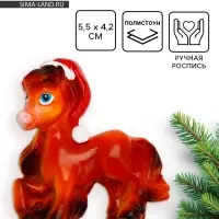 Магнит новогодний на холодильник &laquo;Лошадь в колпаке&raquo;