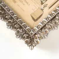 Фоторамка полистоун 10х15 см "Орнамент из геральдических лилий" 15,2х2,8х20,1 см