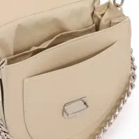 Сумка женская мессенджер TEXTURA на клапане, 17&times;10&times;18 см, бежевая