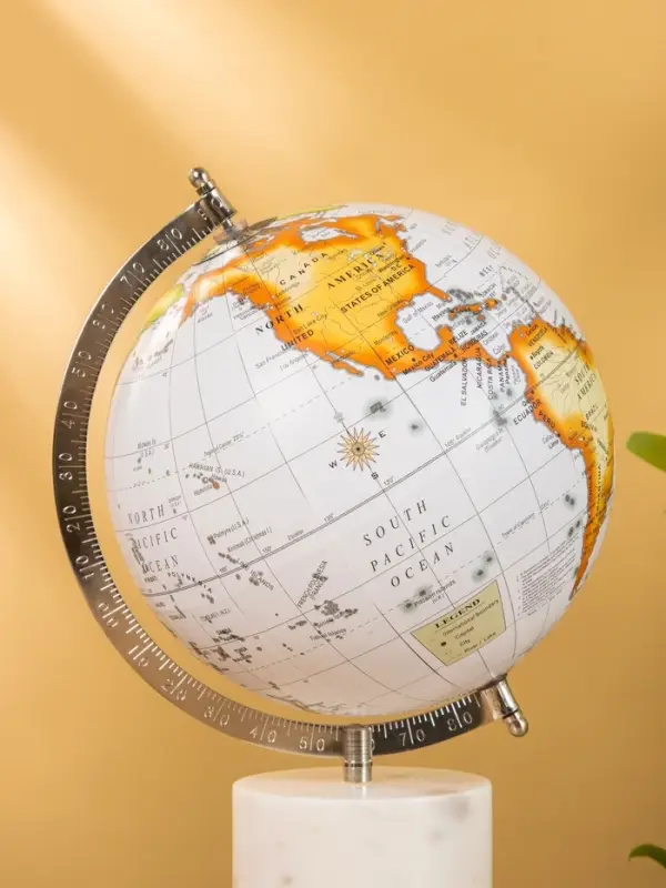 Глобус сувенирный, 23×20×32 см, подставка мрамор