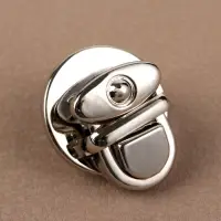 Застёжка для сумки, 2.5×2.5 см, цвет серебряный
