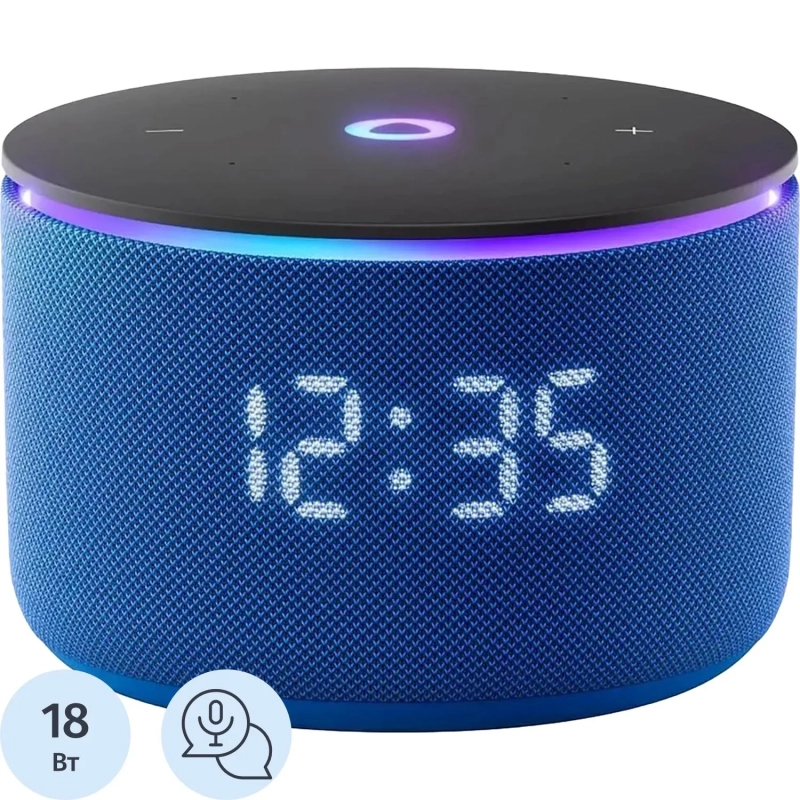 Умная колонка Яндекс Станция Мини 3 Про, Zigbee, синий (YNDX-00059BLU)