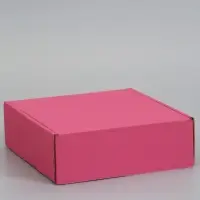 Коробка самосборная, розовая, для подарков, хранения и отправки посылок, 21&times;21&times;7 см 6914772