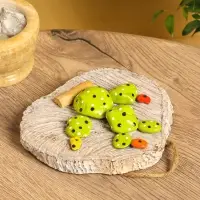 Панно «Кактус», 17×18×5 см, дерево Албезия