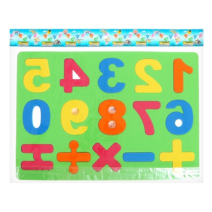 Коврик-пазл «Яркие цифры», цвета МИКС Коврик-пазл «Яркие цифры», цвета МИКС