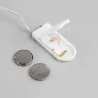 Гирлянда &laquo;Нить&raquo; 1 м роса, IP20, серебристая нить, 10 LED, батарейки CR2032&times;2 (в комплекте), свечение тёплое белое
