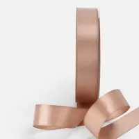 Лента атласная TEIRA, двухсторонняя, 20 мм, 25&plusmn;1 м, бежевая №812