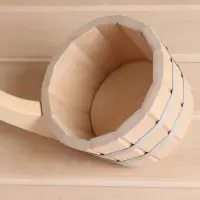 Ковш - черпак для бани и сауны, 500 мл, липа, нержавеющий обруч, 20 см, &laquo;Добропаровъ&raquo;