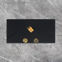 Конверт для денег «С днем рождения», на черном крафте, тиснение, 16.5×8 см Конверт для денег «С днем рождения», на черном крафте, тиснение, 16.5×8 см