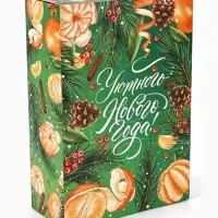 Коробка подарочная новогодняя складная &laquo;Уютного Нового года&raquo;, 16&times;23&times;7.5 см