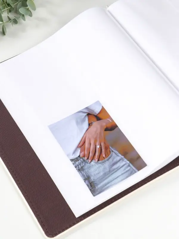 Фотоальбом на 400 фото 10х15 см "Стиль" кожзам, бело-серый 5х28х34 см