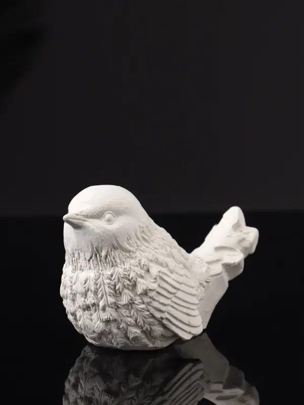 Фигура Фигура "Птичка №2" 9х6х5 см, натуральный, гипс