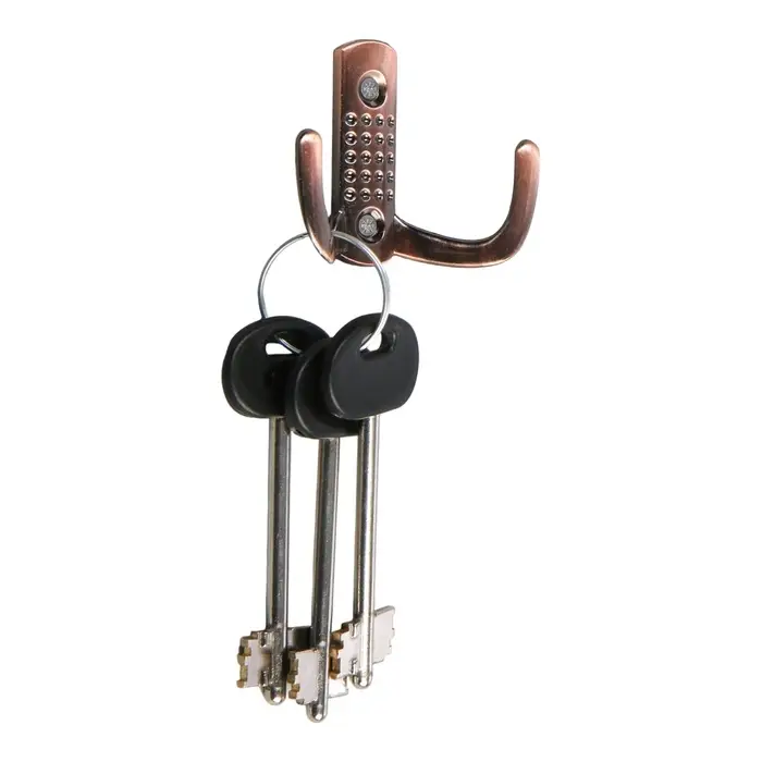 Крючок мебельный ТУНДРА TKd=011, двухрожковый, медь