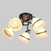 Люстра потолочная BayerLux &laquo;Лайма&raquo;, 5хЕ27, 40 Вт, черно-хромовый, 55&times;55&times;24 см