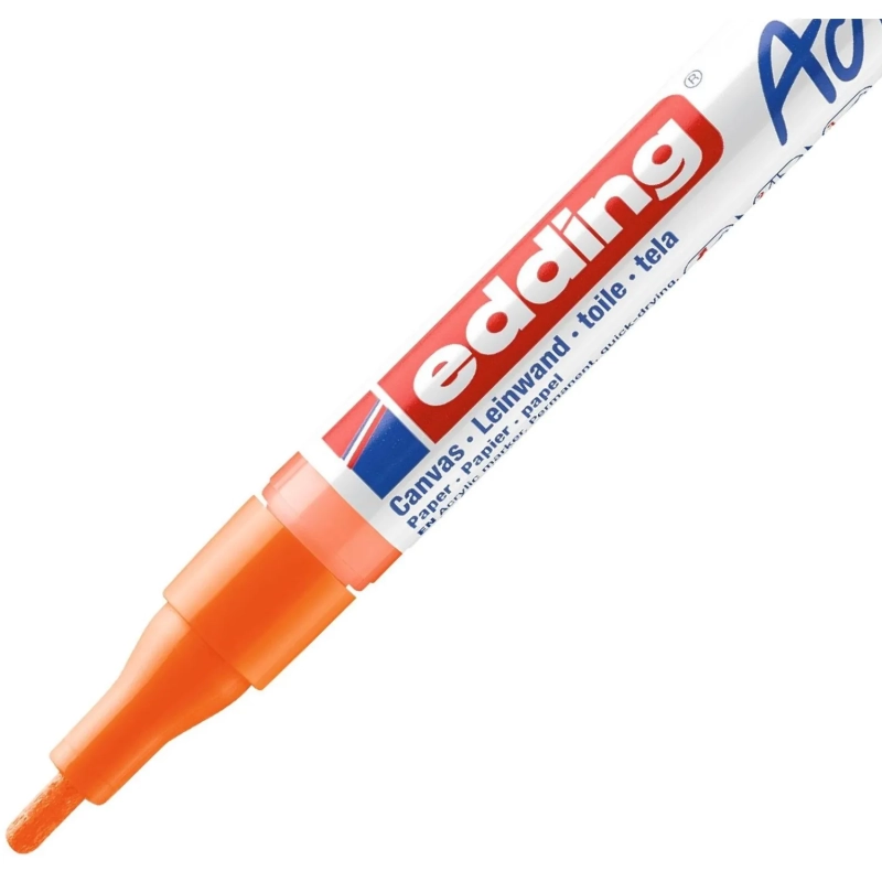 Маркер акриловый Edding 5300/066.кругл1-2 мм.Флюорес.оранжевый/Neonorange