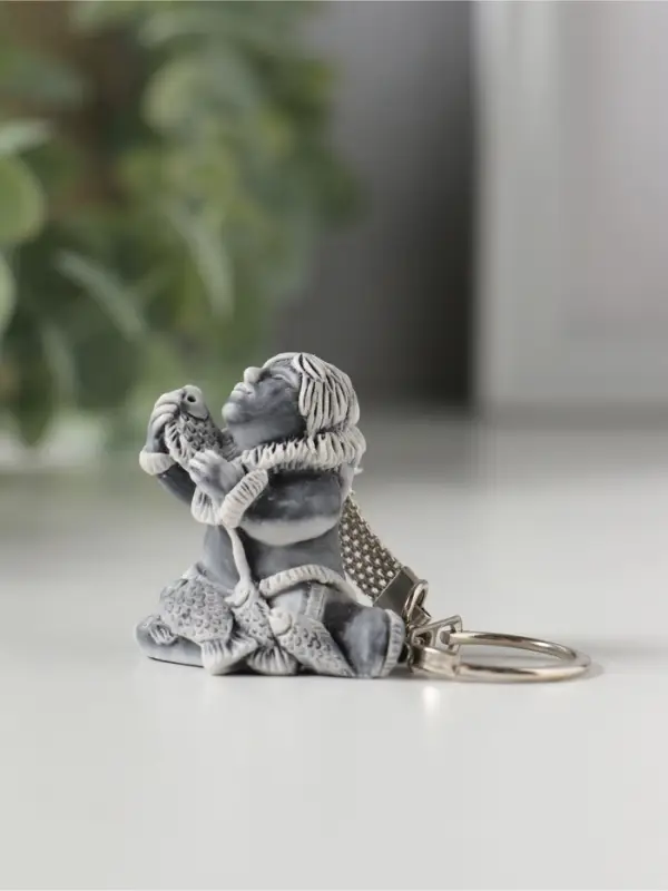 Брелок "Рыболов" маленький , 3,9см