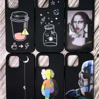 Чехол Iph 12/12 Pro матовый TPU 1.0MM с принтами в ассортименте