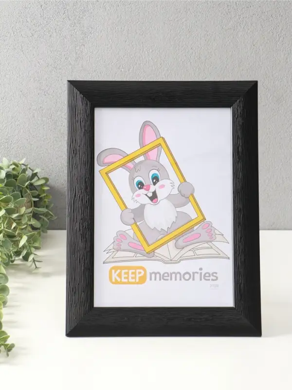 Фоторамка для фото 21&times;30 см Keep memories Luxe Elegance, с ножкой, пластик, чёрный, (пластиковый экран)
